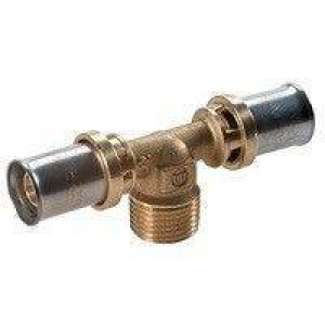 Тройник для труб из сшитого полиэтилена Henco 20x2-1/2-20x2 мм НР RM153Y037