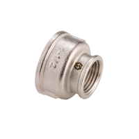 Муфта переходная Hogert 1 x 1/2 ВВ латунь никелированная BF5210604