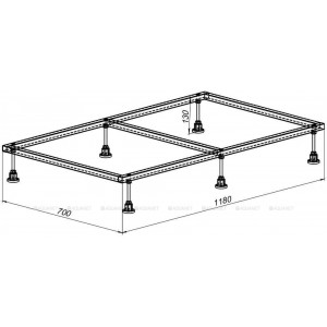 Каркас для литьевого поддона Aquanet 1200x800 мм сталь 00267177 Каркас для литьевого поддона Aquanet 1200x800 мм сталь 00267177