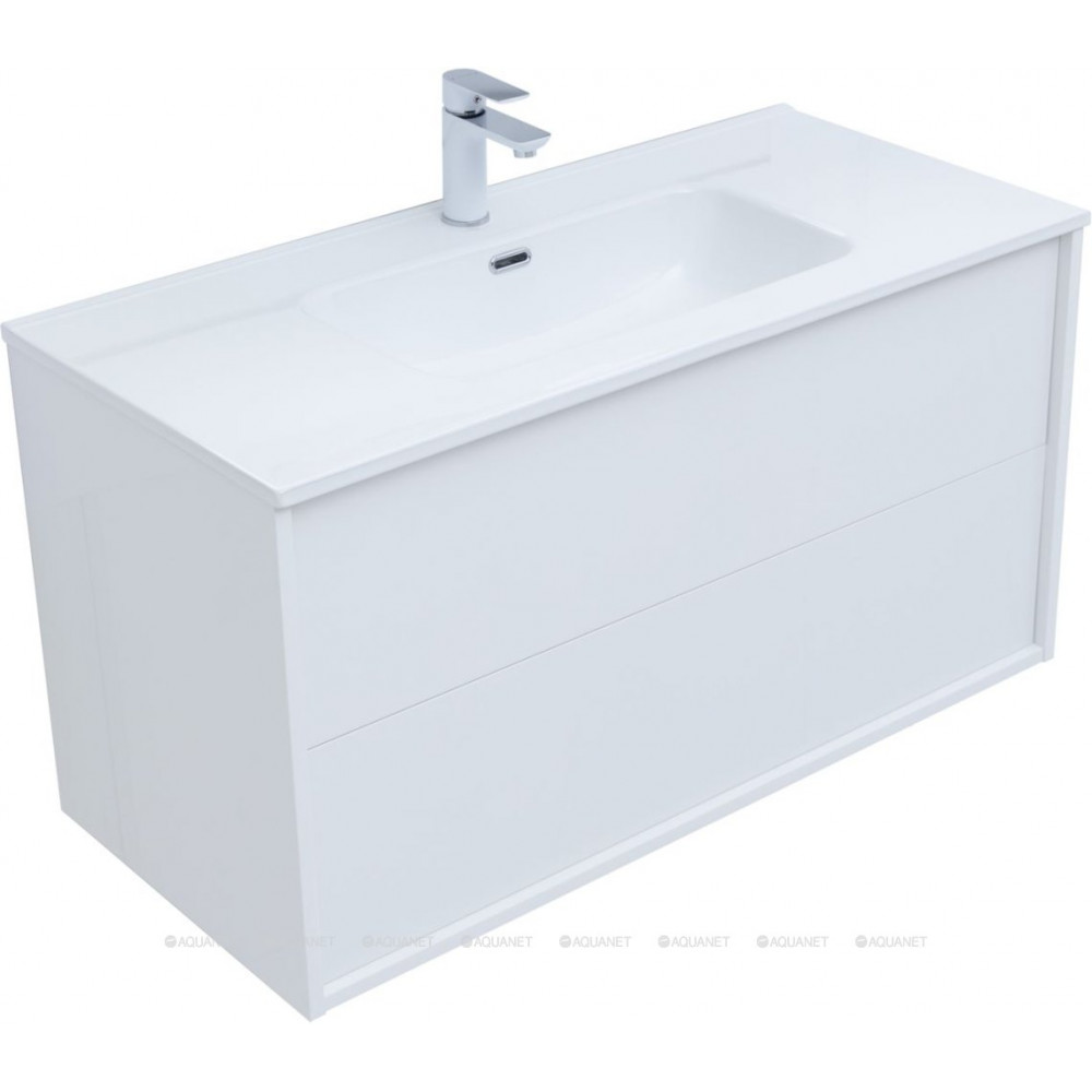Тумба Aquanet Lino 100 (Flat) белый глянец 00287544