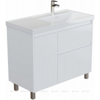 Тумба под раковину Aquanet Nova Lite 2.0 100 R напольная белый глянец 00346340
