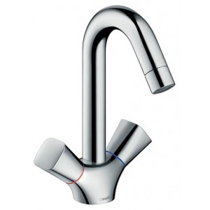 Смеситель для раковины Hansgrohe Logis двуручный 71222000 Смеситель для раковины Hansgrohe Logis двуручный 71222000