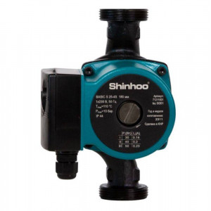 Насос циркуляционный Shinhoo BASIC S 25-4S 180 мм с гайками 71211001 Насос циркуляционный Shinhoo BASIC S 25-4S 180 мм с гайками 71211001