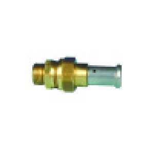 Муфта с плоским уплотнением латунная пресс Henco 26x1 HE 26P-2606 Муфта с плоским уплотнением латунная пресс Henco 26x1 HE 26P-2606