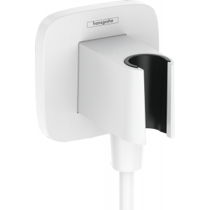 Шланговое подсоединение hansgrohe FixFit Q матовый белый 26887700 Шланговое подсоединение hansgrohe FixFit Q матовый белый 26887700