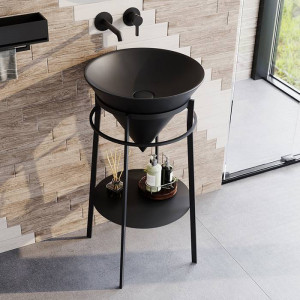 Металлическая структура напольная Kerama Marazzi Cono 44х77 см черный матовый CO.44\BLK.M