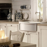 Раковина кухонная керамическая Kerasan Hannah Devon 75x53x25 см без отверстия белый 544101