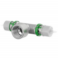 Тройник пресс Comap SkinPress 16х1/2х16 ВР латунный 7130GW161216