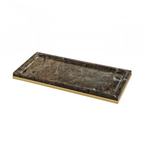 Лоток настольный 3SC Palace Marmo мрамор Emperador Dark золото 24к PA66AEMGD