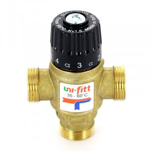 Клапан термосмесительный Uni-Fitt 3/4 35-60 °C боковое смешение 351G3130