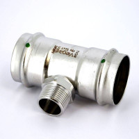 Тройник пресс-НР нержавеющая сталь Viega Sanpress Inox 54х1х54 мм 446031