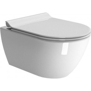 Унитаз подвесной безободковый GSI Pura 500x360 мм Swirlflush белый глянцевый 8816FR511 Унитаз подвесной безободковый GSI Pura 500x360 мм Swirlflush белый глянцевый 8816FR511