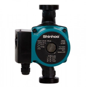Насос циркуляционный Shinhoo BASIC S 32-4S 180 мм с гайками 71211004 Насос циркуляционный Shinhoo BASIC S 32-4S 180 мм с гайками 71211004