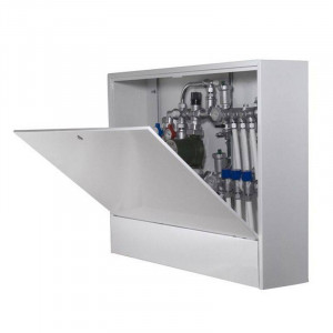 Шкаф коллекторный накладной глубокий Uni-Fitt ШРН-3-180 700х650х180 мм с внутренней дверцей серый 481G3000 RAL 7035 Шкаф коллекторный накладной глубокий Uni-Fitt ШРН-3-180 700х650х180 мм с внутренней дверцей серый 481G3000 RAL 7035