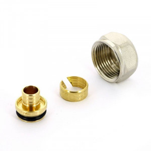 Соединитель для PEX-трубы обжимной Tiemme 16x2.2-3/4 EK 1440047 Соединитель для PEX-трубы обжимной Tiemme 16x2.2-3/4 EK 1440047