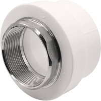 Муфта комбинированная Thermolight PP-R 63x2 ВР под ключ белая 1620505
