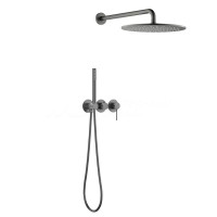 Душевая система встраиваемая Timo Saona черное золото SX-2349/18SM