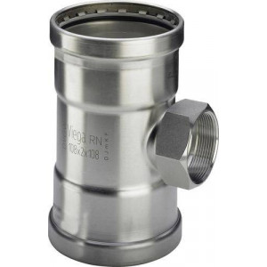 Тройник пресс Sanpress Inox XL Viega нержавеющая сталь 108х3/4х108 мм ВР 482909 Тройник пресс Sanpress Inox XL Viega нержавеющая сталь 108х3/4х108 мм ВР 482909