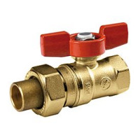 Кран шаровой Giacomini R259 1 ВР-НР с полусгоном бабочка R259X007
