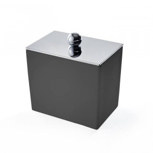 Баночка универсальная 3SC Mood Black 10х10х7 см с крышкой черный матовый хром MN48ASL Баночка универсальная 3SC Mood Black 10х10х7 см с крышкой черный матовый хром MN48ASL