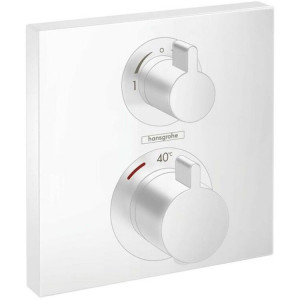 Термостат Hansgrohe Ecostat Square скрытого монтажа на 2 потребителя матовый белый 15714700