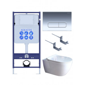 Комплект инсталляции 4 в 1 Aquatek Поларис (рама Standard, унитаз AQ0700-01, сиденье soft-close, панель KDI-0000016) ПОЛАРИС-01-016 Комплект инсталляции 4 в 1 Aquatek Поларис (рама Standard, унитаз AQ0700-01, сиденье soft-close, панель KDI-0000016) ПОЛАРИС-01-016