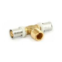 Тройник пресс с наружной резьбой General Fittings 16 х 1/2 х 16 мм 708G6261