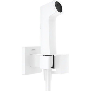 Гигиенический душ Hansgrohe 1jet E EcoSmart+ со смесителем держателем и шлангом 125 см матовый белый 29233700