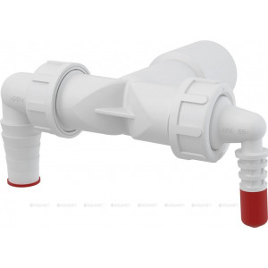 Колено AlcaPlast P156Z с двумя штуцерами DN40/32 и обратными клапанами P156Z Колено AlcaPlast P156Z с двумя штуцерами DN40/32 и обратными клапанами P156Z