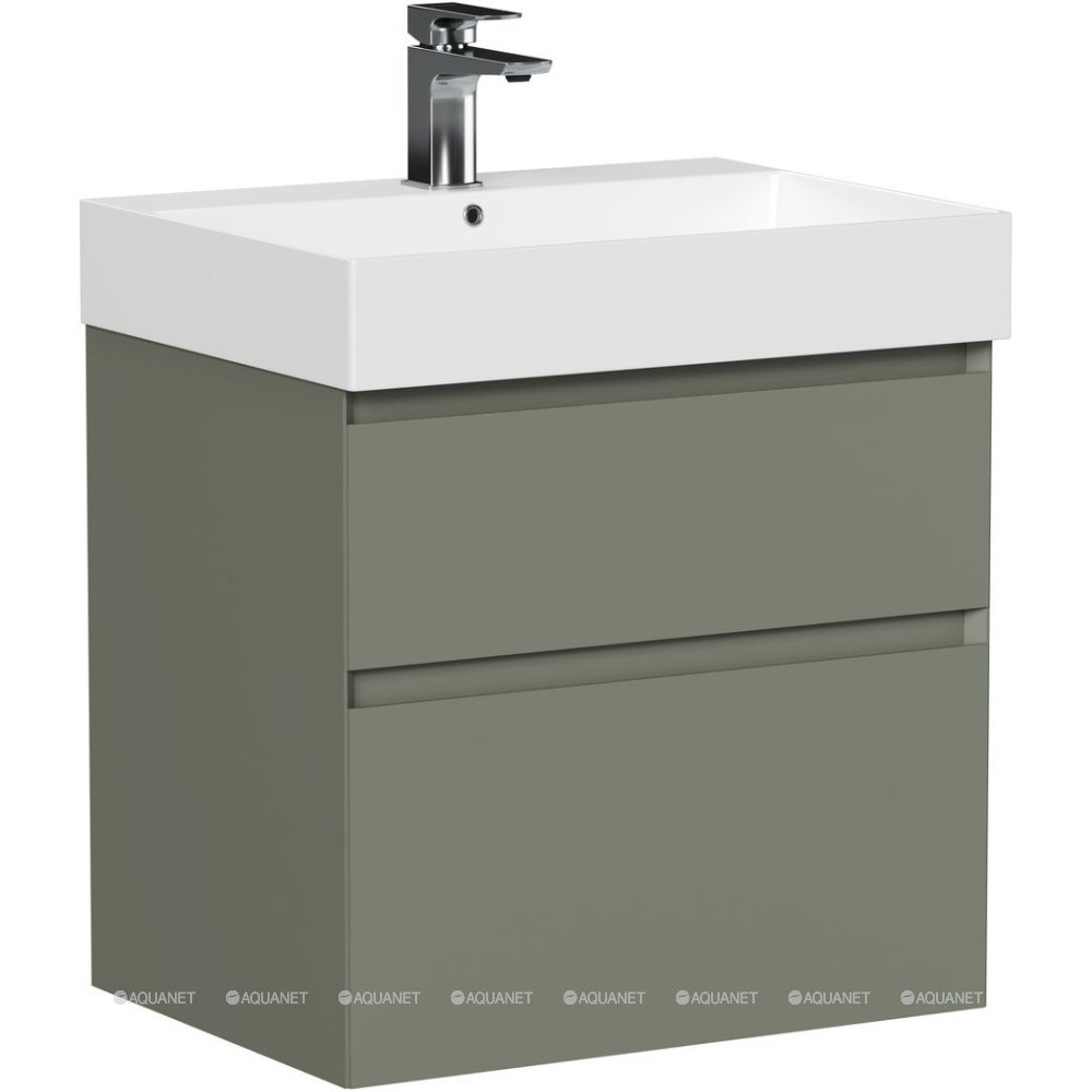 Тумба под раковину Allen Brau INFINITY 60 см 2 ящика олива матовый 1.210024.CGM