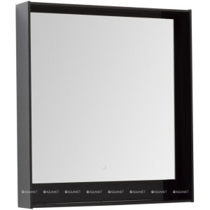 Зеркало Aquanet Милан 80 LED черный глянец 00306387 Зеркало Aquanet Милан 80 LED черный глянец 00306387