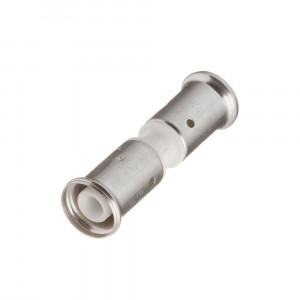 Муфта равнопроходная HENCO 26х26 мм пресс PVDF белая 15PKW-2626 Муфта равнопроходная HENCO 26х26 мм пресс PVDF белая 15PKW-2626
