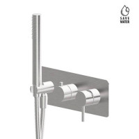 Смеситель для душа Newform X-STEEL 316 встраиваемый на 2 выхода с ручным душем INOX 69679EX.50.050