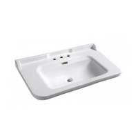 Раковина керамическая Kerasan Waldorf 100х55 см 3 отверстия белый/бронза 4142K1bi/cr / 811393br