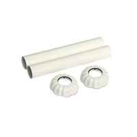 Комплект декоративных трубок SR Rubinetterie Retro 160 мм D18-20-1/2 белый 0497-1500V16A
