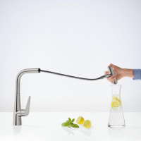Смеситель для кухни Hansgrohe Talis Select M51 300 выдвижной излив сталь 72821800
