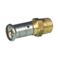 Муфта пресс-латунная Henco с наружной резьбой 20x3/4 HE 17P-2005