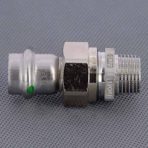 Муфта переходная пресс-Н Viega Sanpress Inox нержавеющая сталь 15x1/2 436445