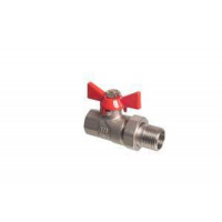 Кран шаровой Kromwell 1/2 ВР-НР с полусгоном бабочка KW.185.04