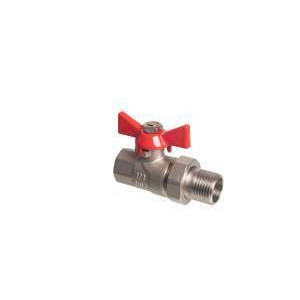 Кран шаровой Kromwell 1/2 ВР-НР с полусгоном бабочка KW.185.04