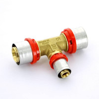 Тройник пресс Tiemme 26х16х26 мм 1650026