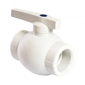 Кран шаровой полипропиленовый THERMOLIGHT 40 мм белый 1620492 Кран шаровой полипропиленовый THERMOLIGHT 40 мм белый 1620492