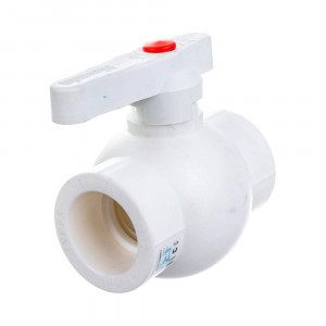 Кран шаровый PPR Lammin 50 мм белый 1641549 Кран шаровый PPR Lammin 50 мм белый 1641549