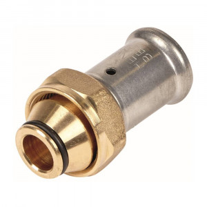 Муфта для евроконуса пресс Henco латунная 16x3/4 EK 15-1605 Муфта для евроконуса пресс Henco латунная 16x3/4 EK 15-1605