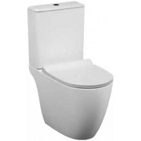 Унитаз напольный безободковый VitrA Sento Rim-ex Open-Back с тонким сиденьем микролифт 9830B003-7204