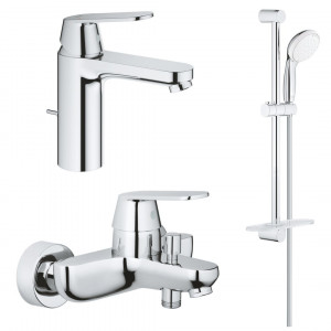 Набор для ванны GROHE Eurosmart Cosmopolitan 3 в 1 со смесителями и душевым гарнитуром 1000179