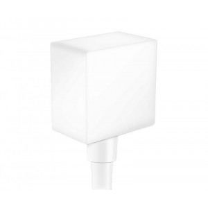 Шланговое подсоединение hansgrohe FixFit Square матовый белый 26455700 Шланговое подсоединение hansgrohe FixFit Square матовый белый 26455700
