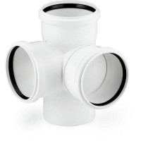 Крестовина двухплоскостная REHAU RAUPIANO Plus 87° 90 мм Max Flow 11237241003