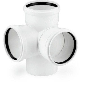 Крестовина двухплоскостная REHAU RAUPIANO Plus 87° 90 мм Max Flow 11237241003 Крестовина двухплоскостная REHAU RAUPIANO Plus 87° 90 мм Max Flow 11237241003