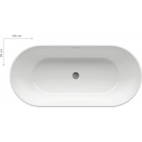 Ванна акриловая RAVAK Freedom 169х80 см отдельностоящая со сливом XC00100020